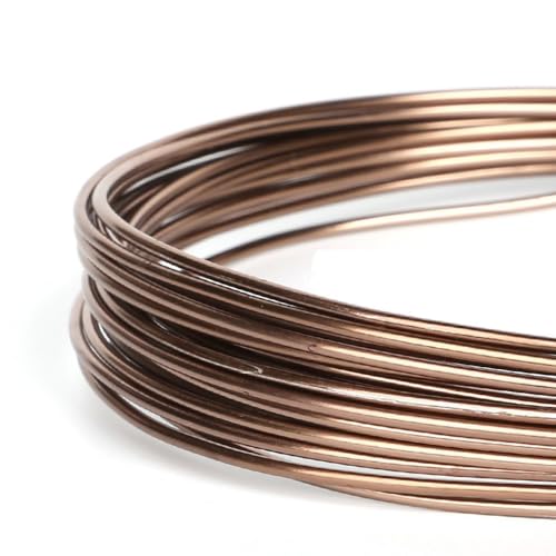 Aniyan Aluminiumdraht Biegsam Weicher Basteldraht Schmuckdraht Für Bonsai Modellieren DIY Handwerk Schmuckherstellung (1.5mmx5m Kaffee) von Aniyan