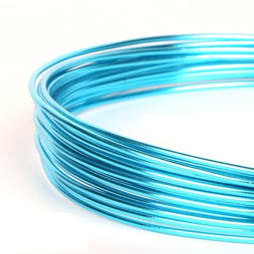 Aniyan Aluminiumdraht Biegsam Weicher Basteldraht Schmuckdraht Für Bonsai Modellieren DIY Handwerk Schmuckherstellung (1.5mmx5m Seeblau) von Aniyan