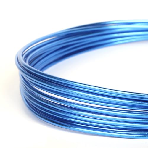 Aniyan Aluminiumdraht Biegsam Weicher Basteldraht Schmuckdraht Für Bonsai Modellieren DIY Handwerk Schmuckherstellung (2.5mmx3m Blau) von Aniyan