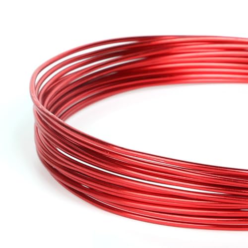 Aniyan Aluminiumdraht Biegsam Weicher Basteldraht Schmuckdraht Für Bonsai Modellieren DIY Handwerk Schmuckherstellung (2.5mmx3m Rot) von Aniyan