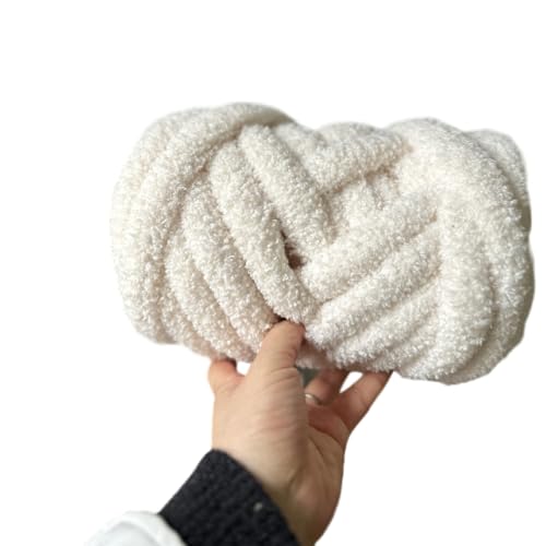 Aniyan Dicke Wolle 500g, Flauschige Chenille Garn für Armstricken & Häkeln, Weiche Polyester Strickwolle zum DIY Handarbeit, Decken, Schals, Creme Aniyan Dicke Wolle 500g, Flauschige Chenille Garn für Armstricken & Häkeln, Weiche Polyester Strickwolle zum DIY Handarbeit, Decken, Schals, Creme von Aniyan