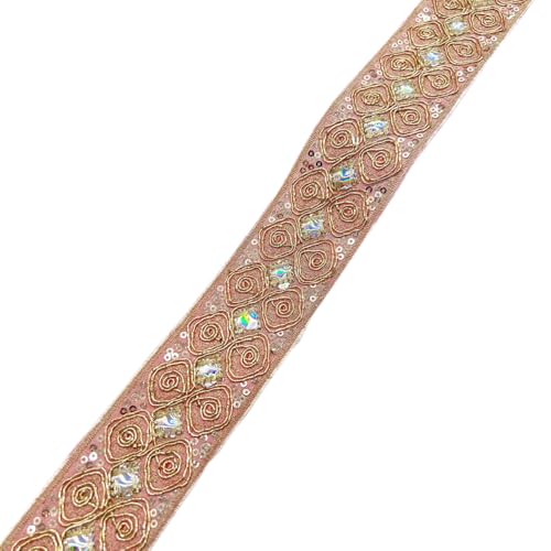 Aniyan Jacquard Band, 4,5 cm Besticktes Gewebtes – Hochwertige Spitze Bordüre für Deko, Nähen & DIY-Projekte,(Dunkelbraun, 1 Yard) von Aniyan
