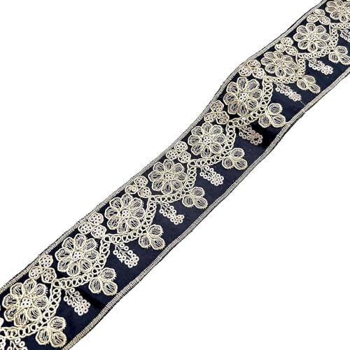 Aniyan Jacquard Band, 55m Besticktes Gewebtes – Hochwertige Spitze Bordüre für Deko, Nähen & DIY-Projekte,(Schwarz, 10 Yards) von Aniyan
