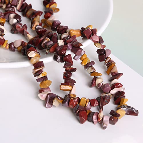 Aniyan Natürliche Chips Perlen mit Loch 80CM/Strang, Unregelmäßige Stein-Perlen für DIY Schmuck Basteln, Armbänder, Ketten und Ohrringe, Halbedelsteine in Naturform(Enteneiförmiger Stein) von Aniyan