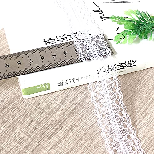 Aniyan Spitzenband 30 Yards Weiß Häkelspitze für Hochzeitsdeko, Tischdeko, Geschenkverpackung, Basteln und Nähen - Vintage Milchseide Spitzenborte ohne Stretch(Muster A) von Aniyan