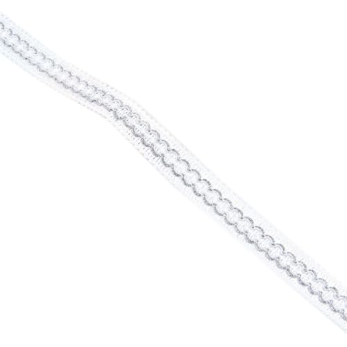 Aniyan Spitzenborte 2cm x 11,5m Rolle, Spitzenband Polyester Zierband, Dekoband zum Nähen von Vorhängen, Sofa, Schal, DIY Handarbeit, Hochzeit & Geburtstag (Weiß) von Aniyan