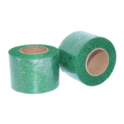 Aniyan Tüllstoff Rolle, Glitzer Tüll, Pailletten Tüllband für Hochzeit, Party, Tutu Rock, Deko, Geschenkverpackung, Nähen, Bastel,5cmx25Y-(Grass Green) von Aniyan