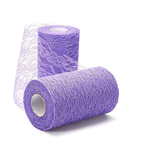Feste Spitzenborte 15cm*10Y Amerikanisches Netzspitze-Band für Hochzeitsdeko, DIY Basteln, Brautkleider, Tischdekor, Geschenkverpackung, Nähprojekte, Lila Feste Spitzenborte 15cm*10Y Amerikanisches Netzspitze-Band für Hochzeitsdeko, DIY Basteln, Brautkleider, Tischdekor, Geschenkverpackung, Nähprojekte, Lila von Aniyan
