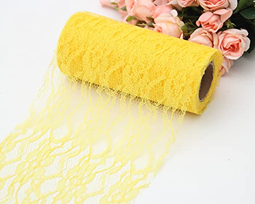 Feste Spitzenborte 30cm*10Y Amerikanisches Netzspitze-Band für Hochzeitsdeko, DIY Basteln, Brautkleider, Tischdekor, Geschenkverpackung, Nähprojekte, Gelb Feste Spitzenborte 30cm*10Y Amerikanisches Netzspitze-Band für Hochzeitsdeko, DIY Basteln, Brautkleider, Tischdekor, Geschenkverpackung, Nähprojekte, Gelb von Aniyan