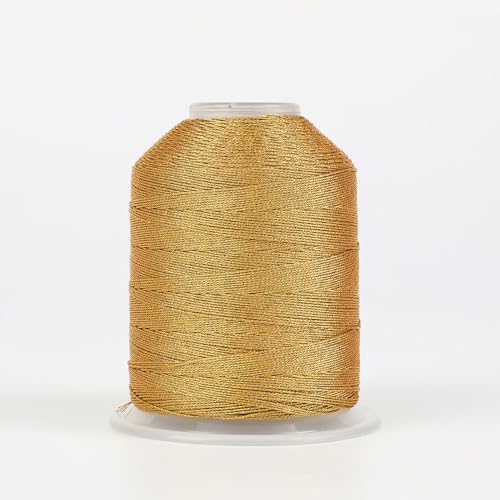 Metallic Gold Kordel 600m– Goldene Schnur für DIY Basteln, Armband, Geschenkpapiere & Dekoration – Geflochtene Goldfaden (0.4mm) – Hochzeit, Verpackung, Perlenfäden (Gold) von Aniyan