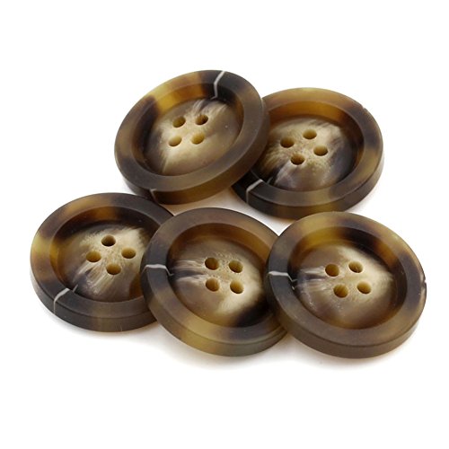10 Knöpfe aus Kunstharz, 4 Löcher, für Mäntel, zum Basteln, Nähen, Muster, Kaffee, 25 mm 10 Knöpfe aus Kunstharz, 4 Löcher, für Mäntel, zum Basteln, Nähen, Muster, Kaffee, 25 mm von Anjing