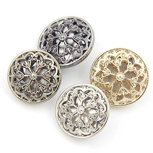 10pcs Fashion Hohl Blumen Knopf Shirt Kleidung Metall Tasten Garment Nähzubehör, gold, 20 mm 10pcs Fashion Hohl Blumen Knopf Shirt Kleidung Metall Tasten Garment Nähzubehör, gold, 20 mm von Anjing