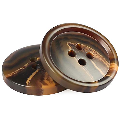 12 runde Knöpfe aus Kunstharz, 4 Löcher, für Mäntel, Anzüge, Hemden, Kleider, zum Verzieren von Kaffee, 25 mm 12 runde Knöpfe aus Kunstharz, 4 Löcher, für Mäntel, Anzüge, Hemden, Kleider, zum Verzieren von Kaffee, 25 mm von Anjing