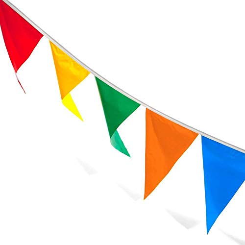 Anjing 200 Stück mehrfarbige Wimpelbanner 100 m Nylon Stoff Dekoration Flaggen für Festivals von Anjing