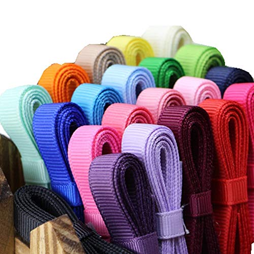 Anjing 22 Stück 6 mm Polyesterstoff Ripsband Kollektion 22 Farben von Anjing