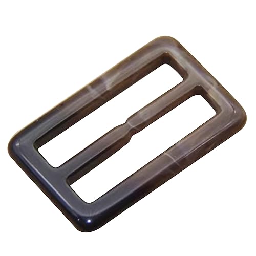 Anjing Rechteckige Gürtelschnalle für Kleidung Mäntel Knöpfe Kunststoff Schiebeschnalle Triglide Slides Gurtband-Verzierung 40 mm - Kaffee von Anjing
