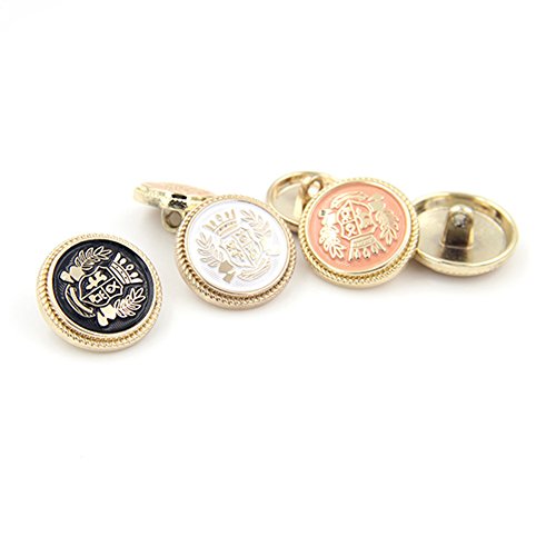Anjing Schaftknopf Löwenkopf, Metall, geprägt, Anzug, Shirt, DIY, 10 Stück, Gold + Beige, 20 mm Anjing Schaftknopf Löwenkopf, Metall, geprägt, Anzug, Shirt, DIY, 10 Stück, Gold + Beige, 20 mm von Anjing