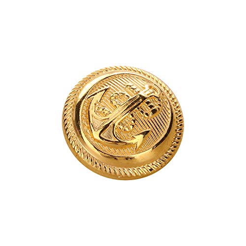 12 Stück polierte goldene Ankerknöpfe mit Schaft, Vintage-Stil, Sportmantel, Blazer, Knopf-Set, 18 mm 12 Stück polierte goldene Ankerknöpfe mit Schaft, Vintage-Stil, Sportmantel, Blazer, Knopf-Set, 18 mm von Anjing