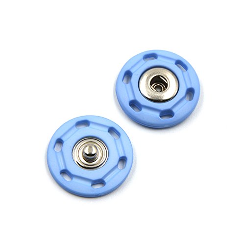 Hochwertige bunte Nylon-Druckknöpfe für Kleidung, 10er Pack, himmelblau, 18 mm von Anjing