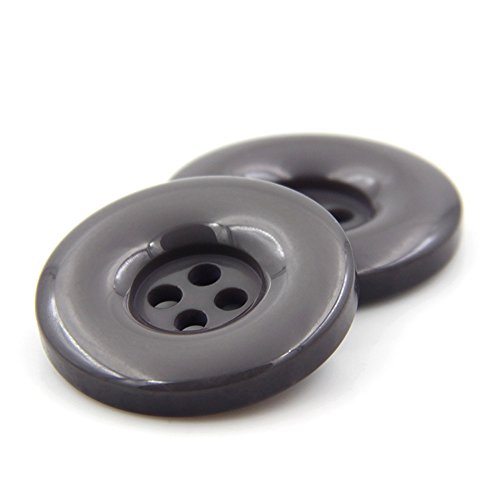 Knöpfe aus Kunstharz, rund, 4 Löcher, für Kleidung, Heimwerken, Basteln, Scrapbooking, 10 Stück, grau, 30 mm Knöpfe aus Kunstharz, rund, 4 Löcher, für Kleidung, Heimwerken, Basteln, Scrapbooking, 10 Stück, grau, 30 mm von Anjing
