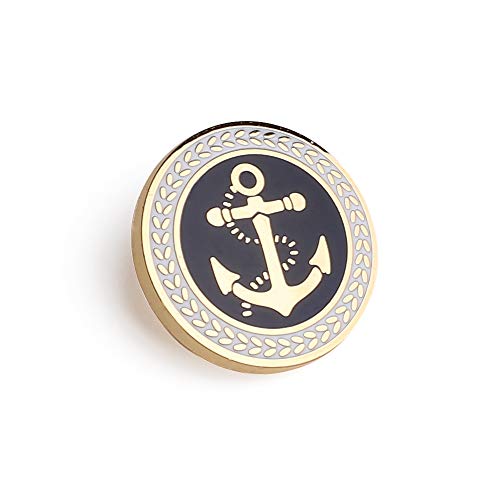 Knöpfe im Vintage-Design mit britischem Anker-Motiv, für Anzüge und Mäntel, Goldfarben, gold, 20 mm Knöpfe im Vintage-Design mit britischem Anker-Motiv, für Anzüge und Mäntel, Goldfarben, gold, 20 mm von Anjing