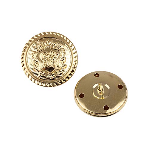 Metallknöpfe für Blazer, Mantel, Anzug, Antik-Goldfarben, 18 mm, 12 Stück von Anjing