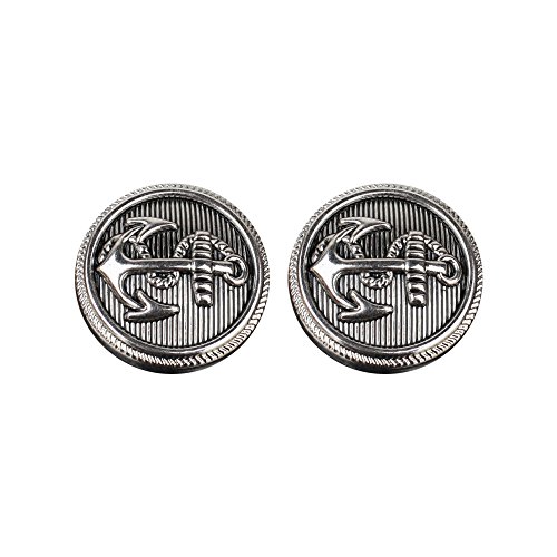 Metallknöpfe mit Anker-Design, Nähzubehör, silberfarben, 20 Stück Metallknöpfe mit Anker-Design, Nähzubehör, silberfarben, 20 Stück von Anjing