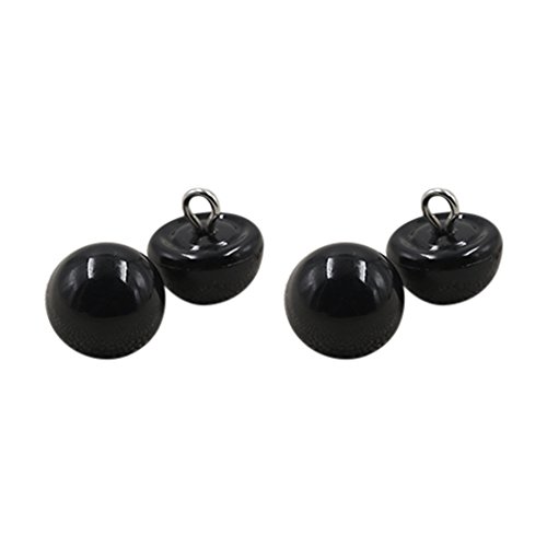 Perlknöpfe/Ösenknöpfe zum Annähen, kuppelförmig, 20 Stück, Schwarz , 10 mm Perlknöpfe/Ösenknöpfe zum Annähen, kuppelförmig, 20 Stück, Schwarz , 10 mm von Anjing