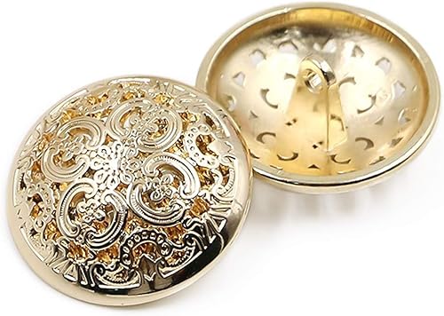 Retro Hohl Metall Tasten Suit Coat Schnallen, gold, 15 mm,10pcs von Anjing