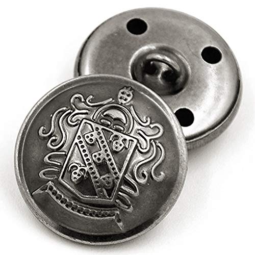 Retro-Metallknöpfe, Anzugknöpfe, Mantelknöpfe, dekorative Knöpfe,12 Stück, antiksilberfarben, silber, 25 mm Retro-Metallknöpfe, Anzugknöpfe, Mantelknöpfe, dekorative Knöpfe,12 Stück, antiksilberfarben, silber, 25 mm von Anjing