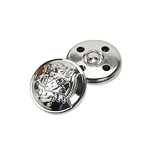 Retro-Metallknöpfe, Anzugknöpfe, Mantelknöpfe, dekorative Knöpfe,12 Stück, silberfarben, silber, 30 mm Retro-Metallknöpfe, Anzugknöpfe, Mantelknöpfe, dekorative Knöpfe,12 Stück, silberfarben, silber, 30 mm von Anjing