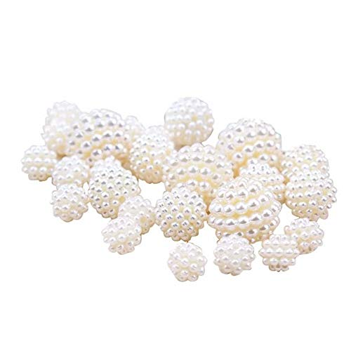Runde Perlen aus Kunstharz, elfenbeinfarbene Bayberry-Perlen, lose Abstandshalter für Armbänder, Schmuckherstellung, 200 Stück von Anjing