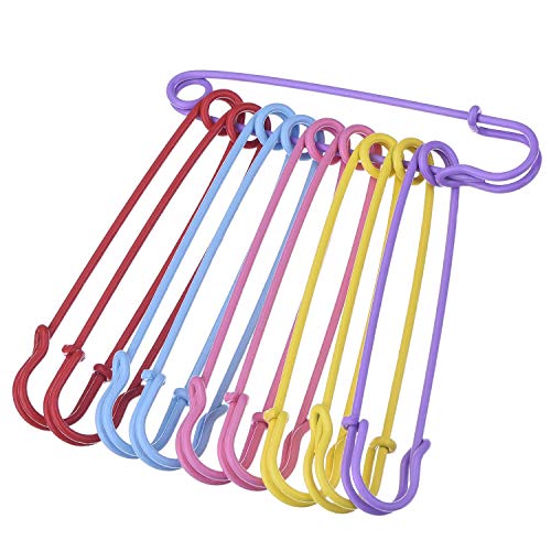 Sicherheitsnadeln aus Stahl, 10 cm, extra groß, 5 Farben, 10 Stück Sicherheitsnadeln aus Stahl, 10 cm, extra groß, 5 Farben, 10 Stück von Anjing