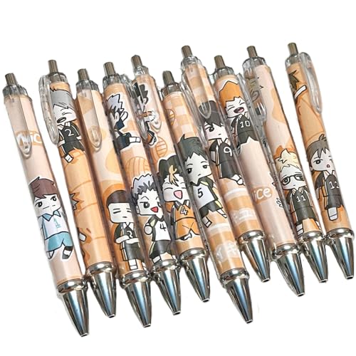Anjinguang Haikyuu Merch Haikyu Stift/Lineal, Schreibwaren, Schulbedarf, Anime, Shoyo, Hinata, Tobio, Kageyama, Cartoon-Kugelschreiber, schwarze Tinte, 0,5 mm, für Jungen und Mädchen Anjinguang Haikyuu Merch Haikyu Stift/Lineal, Schreibwaren, Schulbedarf, Anime, Shoyo, Hinata, Tobio, Kageyama, Cartoon-Kugelschreiber, schwarze Tinte, 0,5 mm, für Jungen und Mädchen von Anjinguang