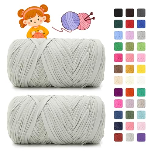 T shirt Garn zum Häkeln & Stricken- je 400g/150m, Häkelgarn Dickes Yarn für Häkeltaschen/Körbe/Teppiche, Heimdekoration/Deko von AnkekolyStar