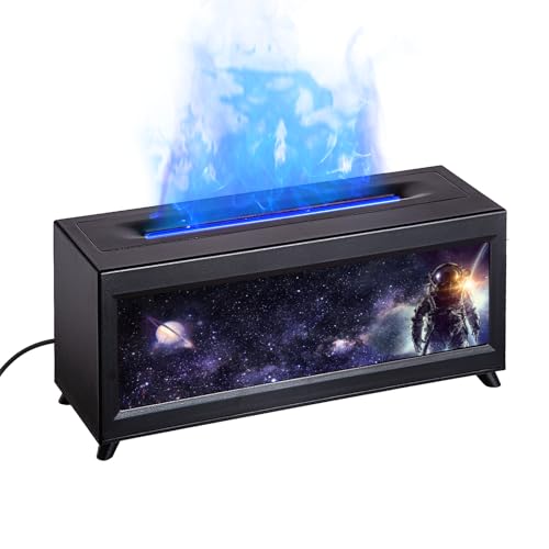 Ankrs Aroma Diffuser mit LED Kamin, Duftöl Diffusor für Ätherische Öle mit 7-Farben-Licht Flammeneffekt, 220ml Luftbefeuchter mit Fernbedienung, Duftlampe für Kinder, Büro, Raumduft, Yoga von Ankrs