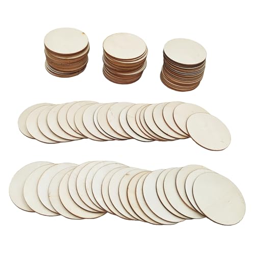 100 Stück unlackierte Holzkreise Scheiben zum Basteln, 7 cm, blanko, Holzscheiben, runde Ausschnitte für DIY Malerei und Heimdekoration 100 Stück unlackierte Holzkreise Scheiben zum Basteln, 7 cm, blanko, Holzscheiben, runde Ausschnitte für DIY Malerei und Heimdekoration von Anktily