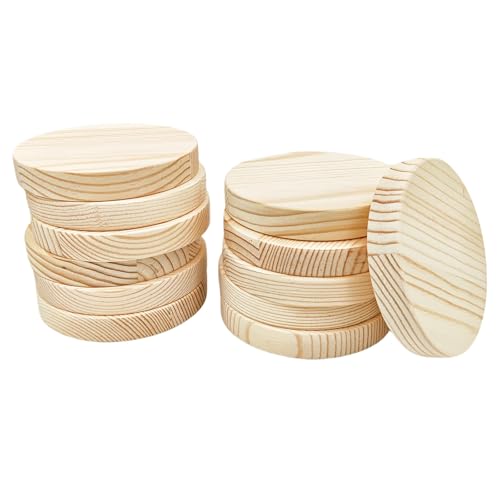 12 Stück Kreis-Plaketten aus Kiefernholz, 10,2 x 1,5 cm, blanko, unlackiert, runde Holzkreise, Plaketten für Bastelprojekte, Gravur, Holzverbrennung, Malerei 12 Stück Kreis-Plaketten aus Kiefernholz, 10,2 x 1,5 cm, blanko, unlackiert, runde Holzkreise, Plaketten für Bastelprojekte, Gravur, Holzverbrennung, Malerei von Anktily