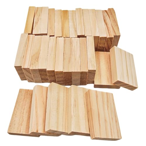 30 Stück kleine, unlackierte Holzstücke zum Basteln, 5 x 3,1 x 0,9 cm, rechteckige, dünne Holzbretter, blanko, Whittling Holzblöcke zum Schnitzen, Malen und Brennen 30 Stück kleine, unlackierte Holzstücke zum Basteln, 5 x 3,1 x 0,9 cm, rechteckige, dünne Holzbretter, blanko, Whittling Holzblöcke zum Schnitzen, Malen und Brennen von Anktily