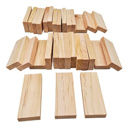 30 Stück kleine, unlackierte Holzstücke zum Basteln, 6 x 2,3 x 0,8 cm, rechteckige, dünne Holzbretter, blanko, Whittling Holzblöcke zum Schnitzen, Malen und Brennen 30 Stück kleine, unlackierte Holzstücke zum Basteln, 6 x 2,3 x 0,8 cm, rechteckige, dünne Holzbretter, blanko, Whittling Holzblöcke zum Schnitzen, Malen und Brennen von Anktily