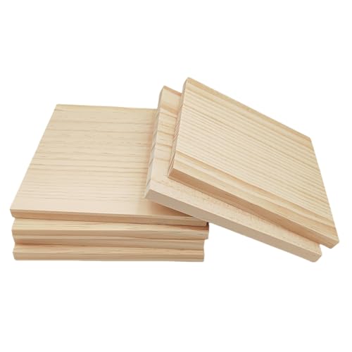 6 Stück Unlackierte quadratische Holzblöcke zum Basteln, 15 x 15 x 1 cm blanko Holzquadrate aus Kiefernholz für Holzschnitzerei, DIY-Holzuntersetzer, Malen und Brennen 6 Stück Unlackierte quadratische Holzblöcke zum Basteln, 15 x 15 x 1 cm blanko Holzquadrate aus Kiefernholz für Holzschnitzerei, DIY-Holzuntersetzer, Malen und Brennen von Anktily