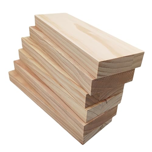6 rechteckige Holzbretter, unlackierte Holzblöcke, 25 x 8 x 2,5 cm, blanko Holz-Bastelblöcke zum Schnitzen, Malen und Brennen 6 rechteckige Holzbretter, unlackierte Holzblöcke, 25 x 8 x 2,5 cm, blanko Holz-Bastelblöcke zum Schnitzen, Malen und Brennen von Anktily