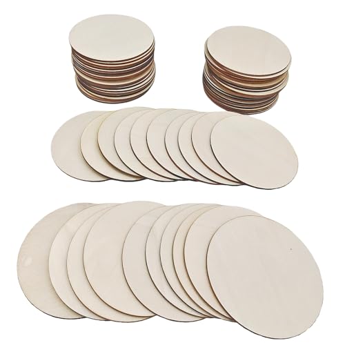 60 Stück unlackierte Holzkreise Scheiben zum Basteln, 10 cm, blanko, Holzscheiben, runde Ausschnitte für DIY Malerei und Heimdekoration 60 Stück unlackierte Holzkreise Scheiben zum Basteln, 10 cm, blanko, Holzscheiben, runde Ausschnitte für DIY Malerei und Heimdekoration von Anktily