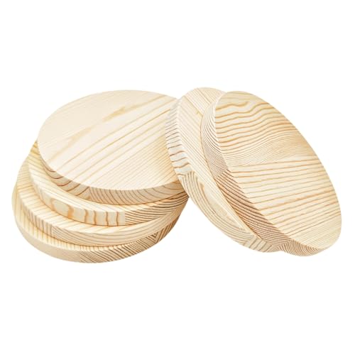 Kreis-Plaketten aus Kiefernholz, 15,2 x 1,5 cm, blanko, unlackiert, rund, für Bastelprojekte, Gravur, Holzverbrennung, Malerei, 6 Stück von Anktily
