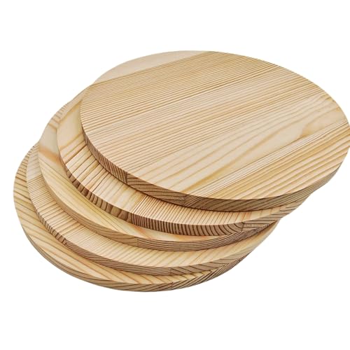 Kreisschild aus Kiefernholz, blanko, unlackiert, rund, für Bastelprojekte, Gravur, Holzverbrennung, Malerei (19,8 x 1 cm/5 Stück) von Anktily
