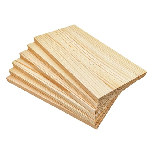 Rechteckige Holzbretter, unlackierte Holzblöcke zum Basteln, 20,3 x 10,2 x 1 cm, blanko, zum Schnitzen, Malen und Brennen, 6 Stück Rechteckige Holzbretter, unlackierte Holzblöcke zum Basteln, 20,3 x 10,2 x 1 cm, blanko, zum Schnitzen, Malen und Brennen, 6 Stück von Anktily