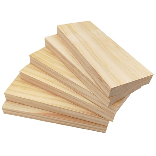 Rechteckige Holzbretter, unlackierte Holzblöcke zum Basteln, 20 x 8 x 2 cm, blanko, zum Schnitzen, Malen und Brennen, 6 Stück Rechteckige Holzbretter, unlackierte Holzblöcke zum Basteln, 20 x 8 x 2 cm, blanko, zum Schnitzen, Malen und Brennen, 6 Stück von Anktily