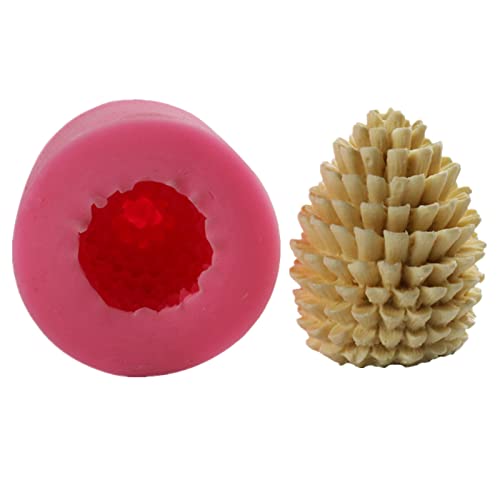 Tannenzapfen Kerze Silikonform Weihnachten Tannenzapfen Seife Fondant Schokolade Kuchen Süßigkeiten Backform für Epoxidharz, Wachs, Polymer Clay von Anktily