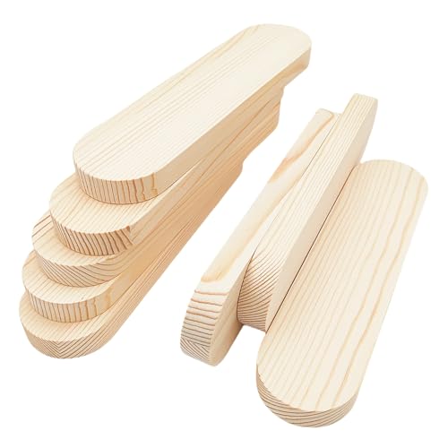Unlackierte Holzblöcke, ovale Holzbretter zum Basteln, 20,3 x 5,1 x 1,5 cm, blanko, zum Gravieren, Holzbrennen, Malen, 8 Stück von Anktily