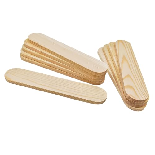 Unlackierte Holzblöcke, ovale Holzbretter zum Basteln, blanko, Whittling Wood Blocks zum Gravieren, Holzbrennen, Malen (25 x 5 x 1 cm/10 Stück) von Anktily